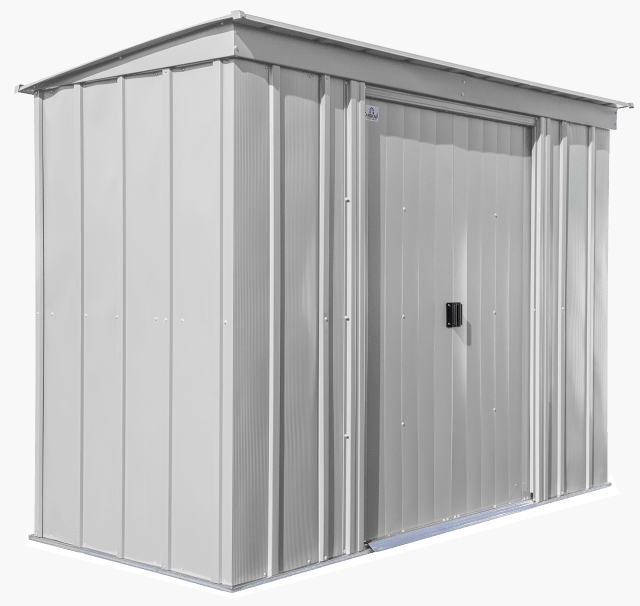 Classic Steel Storage Shed, 8X4, Flute Grey