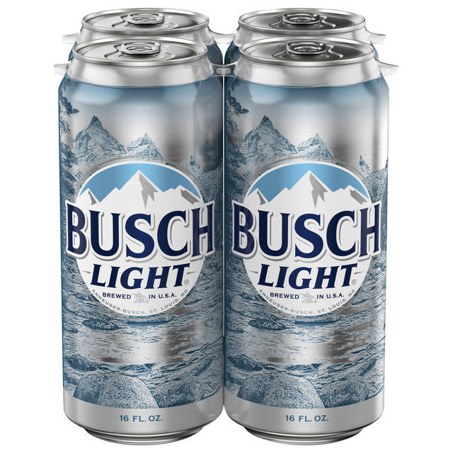 Busch Light Beer, 4 Pack 16 fl. oz. Cans, 4.1% ABV