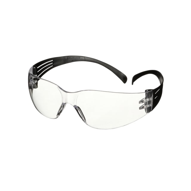 Óculos de Segurança 3M™ SecureFit™ Série 100 SF101AF-BLK – Haste Preta, Lente Transparente Antiembaçante/Antirrisco, 20 unidades/caixa