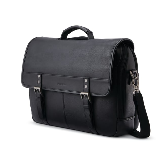 Sam Classic Leather Flapover - Black