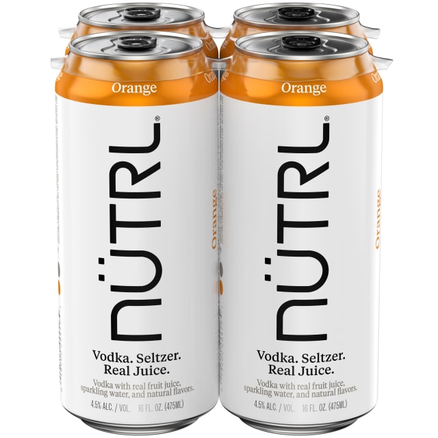 Nutrl Orange Vodka Seltzer 4 Pack 16 oz Cans