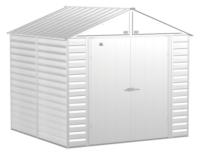 Select Steel Storage Shed Steel Storage Shed, 8X8, Flute Grey