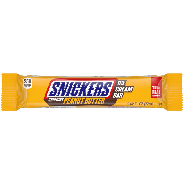 SNICKERS Ice Cream, Milk Chocolatey Crunchy Peanut Butter Ice Cream Bar, 2.62 Oz