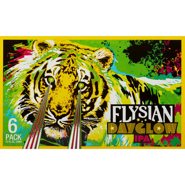 Elysian Dayglow IPA Craft Beer, India Pale Ale, 6 Pack Beer, 12 FL OZ Cans, 7.4 % ABV