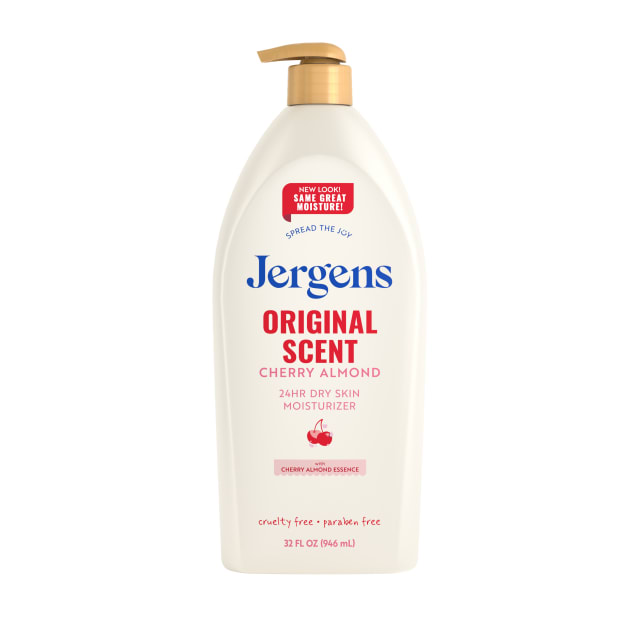 Jergens Cherry Almond Hand & Body Lotion, Dry Skin, 32 fl oz