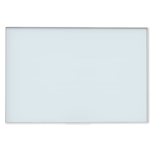 U Brands® White Aluminum Frame Non-Magnetic Glass Dry Erase Board, 72" x 48" White Frosted (Actual Size 70" x 47")