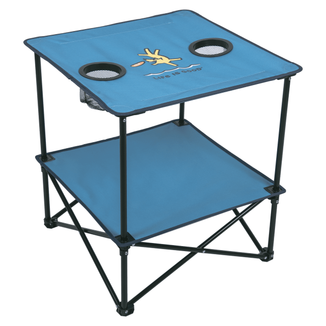 Life is Good®  Blue 22" Square Compact Folding Beach Table