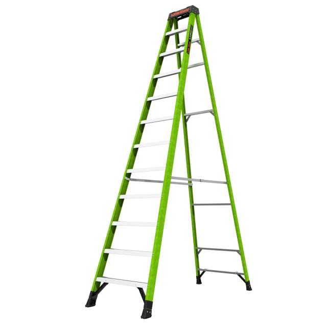 A-FORCE300, 12' Model - ANSI Type IA - 300 lb Rated, Fiberglass A-frame Ladder