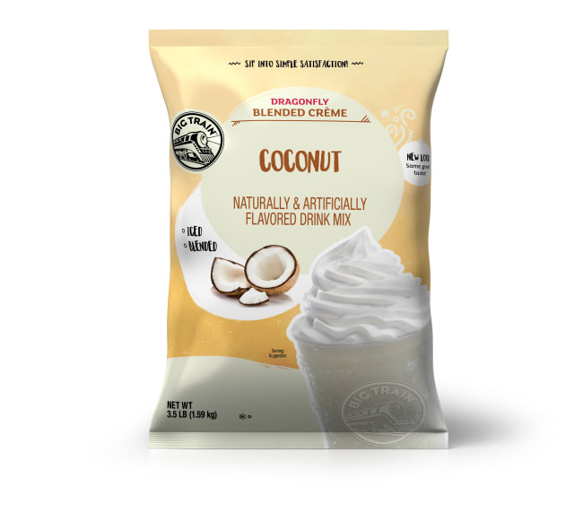 Big Train Dragonfly Coconut Blended Crème Drink Mix, 5 x 3.5 lb