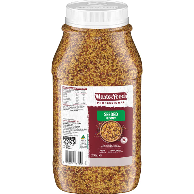 MASTERFOODS Mustard Seeded 2.5kg Bulk Jar