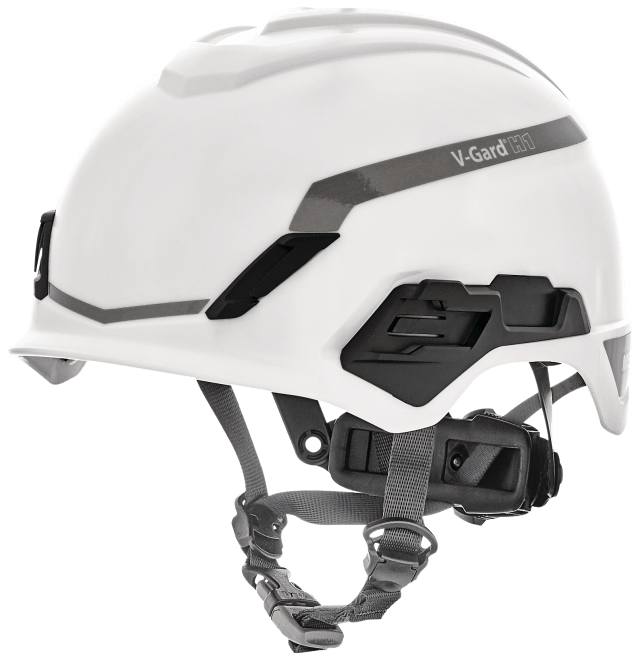 V-Gard® H1 Safety Helmet, Novent, White, Fas-Trac® III Pivot, ANSI, EN397