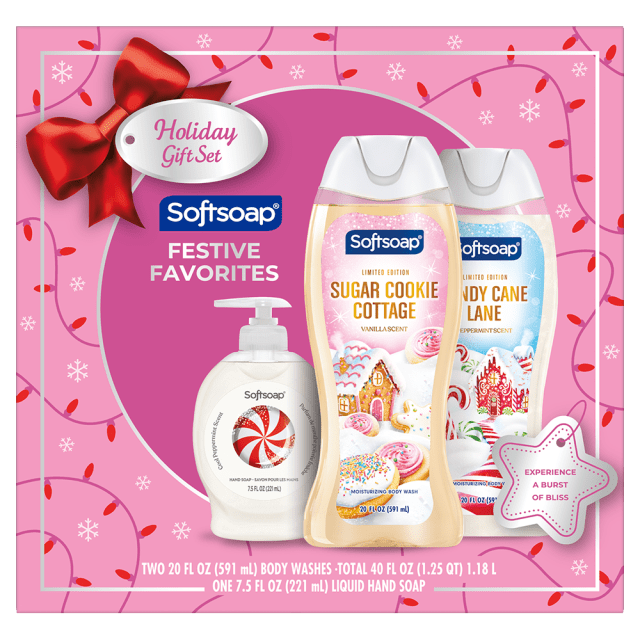 Softsoap Festive Favorites Holiday Gift Set, Two Body Washes and One Liquid Hand Soap