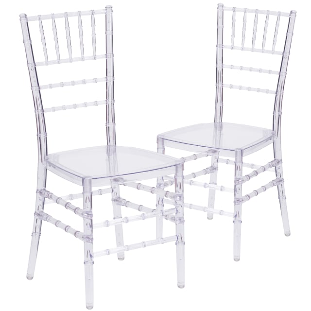 2 Pack Flash Elegance Crystal Ice Stacking Chiavari Chair
