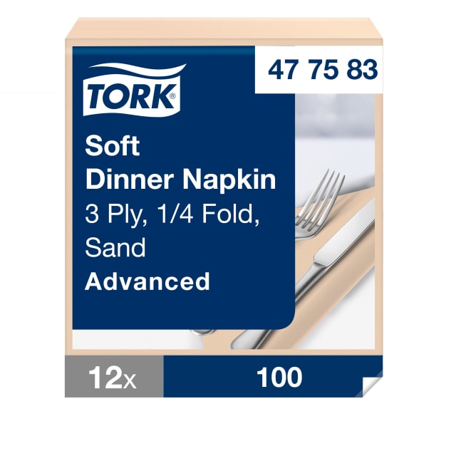 Tork Soft Sand Dinner Napkin