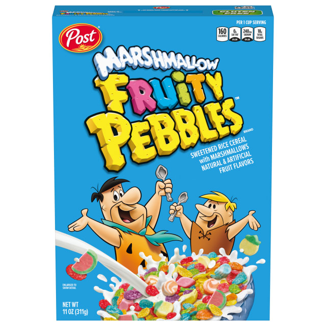 Marshmallow Fruity PEBBLES Gluten Free Breakfast Cereal, Mini Marshmallow Crunch, 11 oz Box