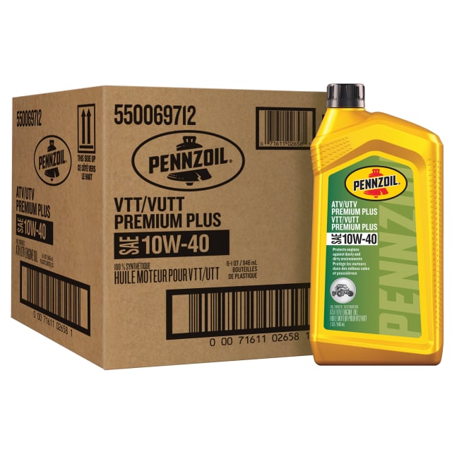 Huile moteur Pennzoil VTT/VUTT Premium Plus 10W-40, 0,946 litre (caisse de 6)
