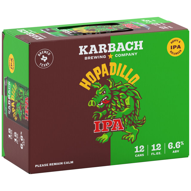 Karbach Brewing Company Hopadillo IPA, 12 Pack 12 fl. oz. Cans, 6.6% ABV