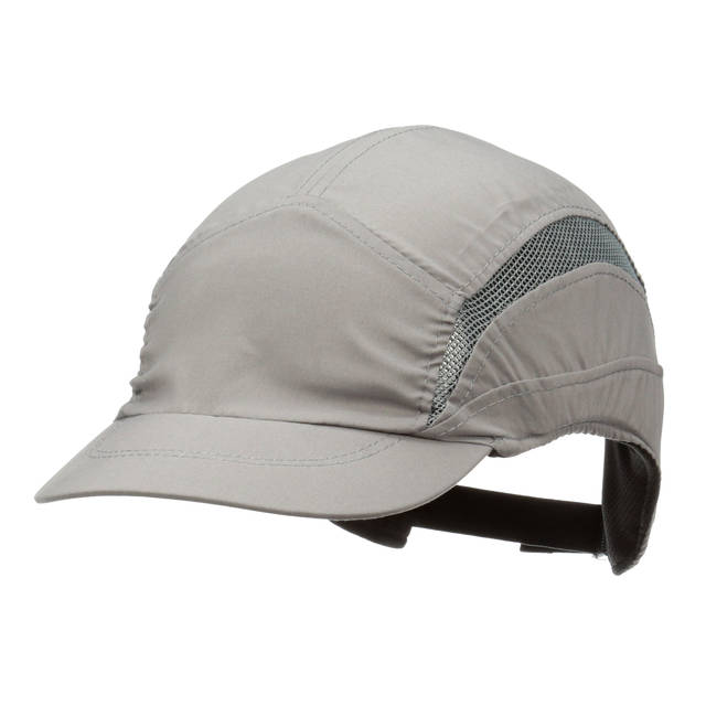 3M™ First Base™ 3 Anstoßkappe 2030607, Classic, Grau, verkürzter Schirm, 55 mm