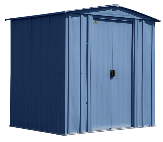 Classic Steel Storage Shed, 6X5, Blue Grey