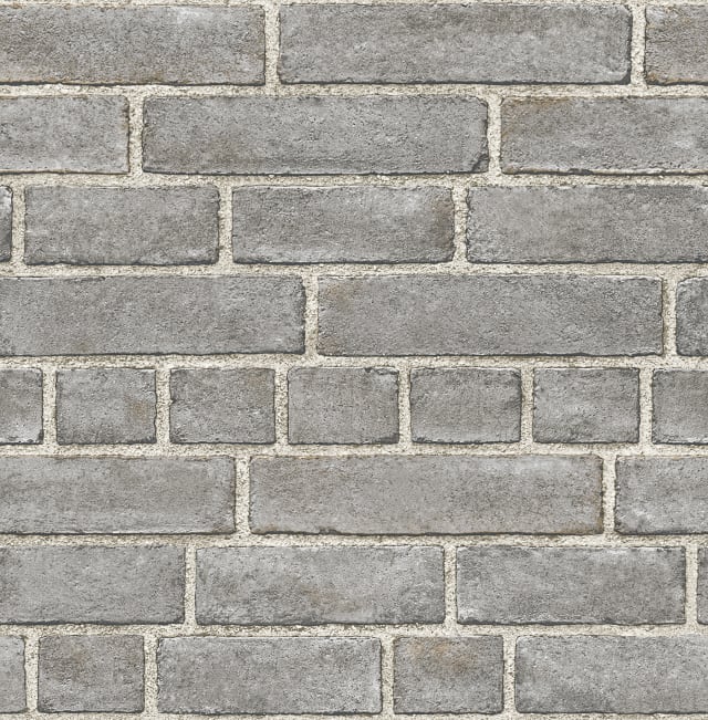 Façade Grey Brick Wallpaper