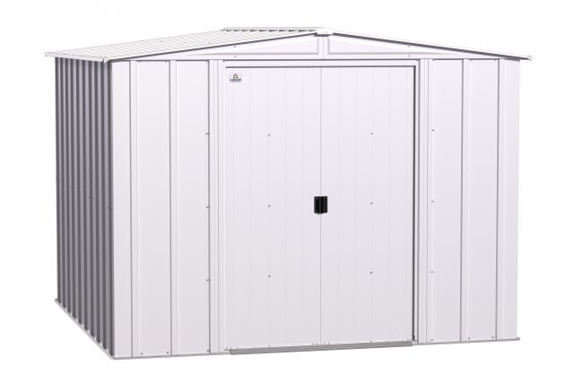 Classic Steel Storage Shed, 8X8, Flute Grey