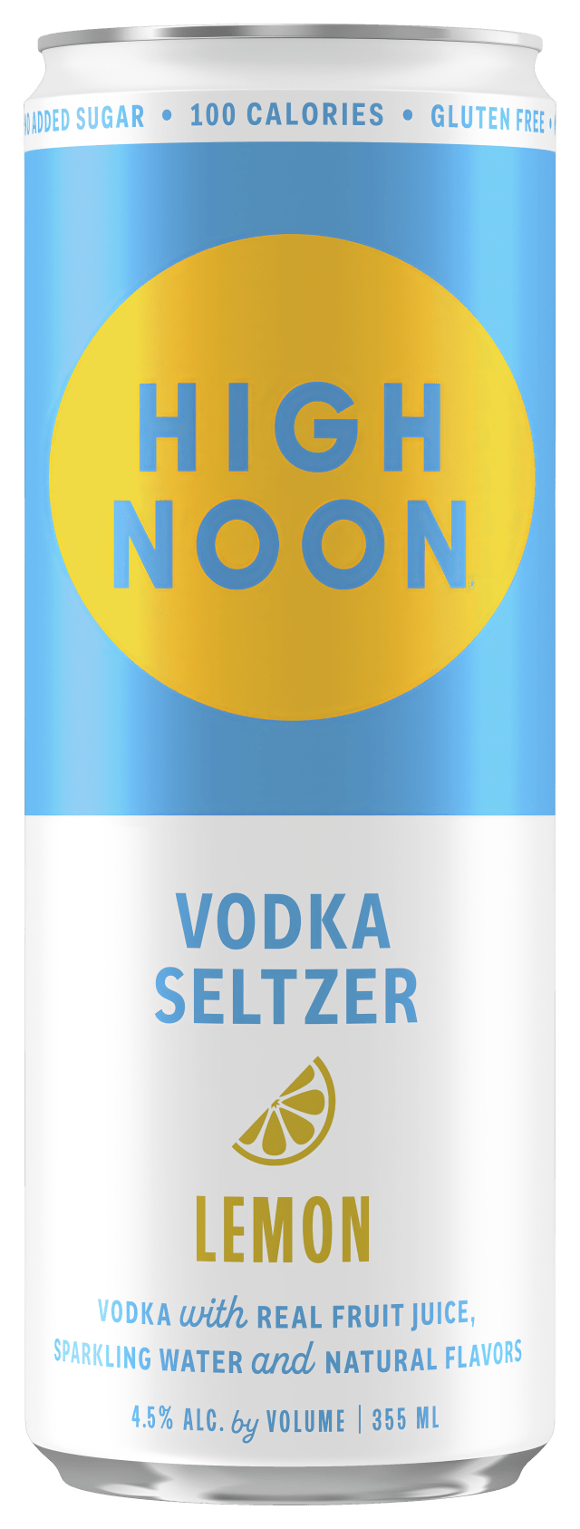 High Noon Lemon Vodka Hard Seltzer Single Serve 355ml Can