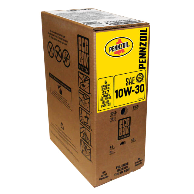 Pennzoil 10W-30 Motor Oil, 24 Quart Ecobox