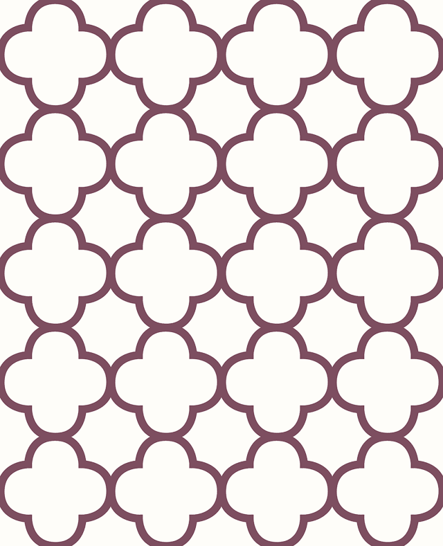 Origin Burgundy Quatrefoil Wallpaper