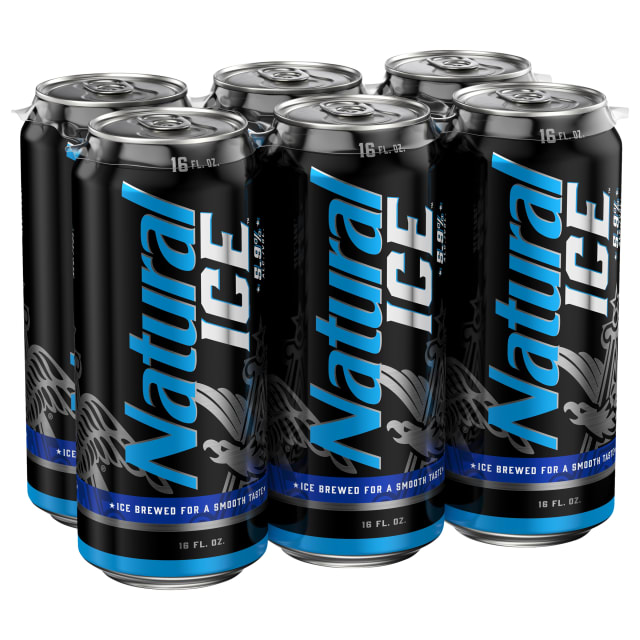 Natural Ice Beer 6 - 16 fl oz Cans
