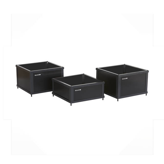 Sojag Premium Outdoor 3-Piece Planter Box Set, Rustproof Aluminum Frame, Weather-Resistant, Scratch-Resistant, Corrosion-Resistant