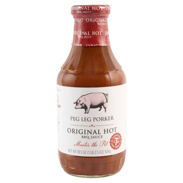 Peg Leg Porker Original Hot BBQ Sauce, 18.5 oz