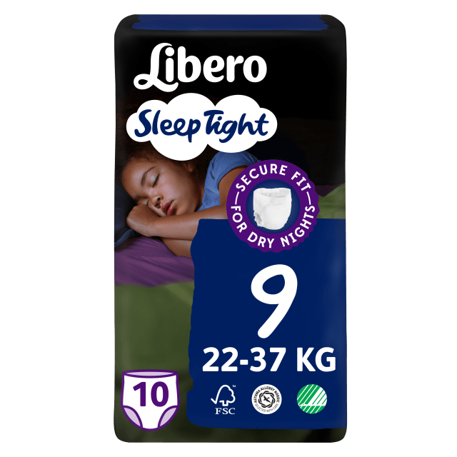 Diapers, Libero SleepTight Size 9, 10 pieces
