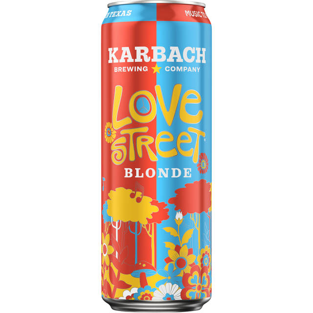 Karbach Brewing Co. Love Street Blonde Beer, 25 fl. oz. Can, 4.9% ABV