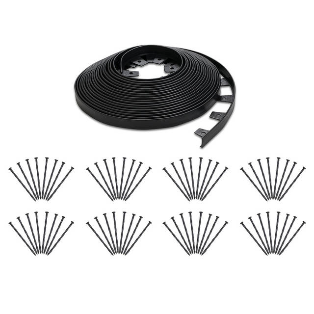 Vigoro 1.5" x 100' No-Dig Edging Kit, Black - Extra Spikes
