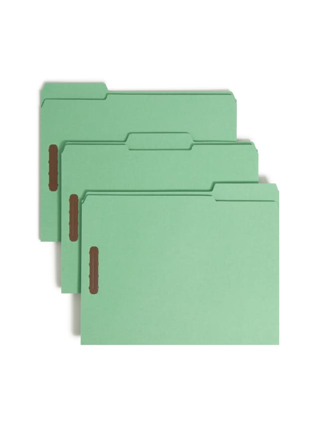 100% Recycled Reinforced Tab Fastener File Folders