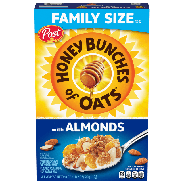 Honey Bunches of Oats with Almonds, Granola and Sliced Almonds, 18 oz Box