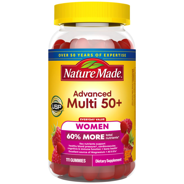Nature Made Advanced Multi Gummies for Women 50+ reformulation, Walmart