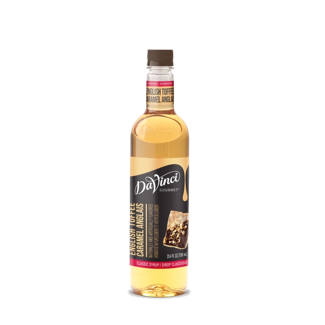DaVinci Gourmet English Toffee Syrup, Plastic Bottle, 4 x 750 mL