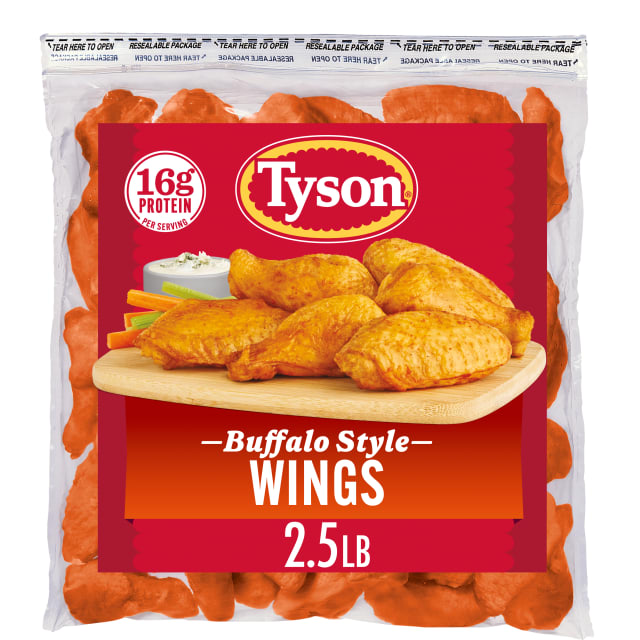 Tyson Buffalo Frozen Chicken Wings, 40 oz Bag