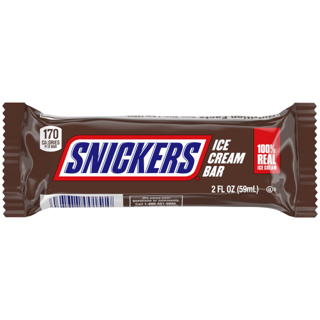 SNICKERS Ice Cream, Chocolatey Caramel Peanut Butter Ice Cream Bar, 2.0 Oz
