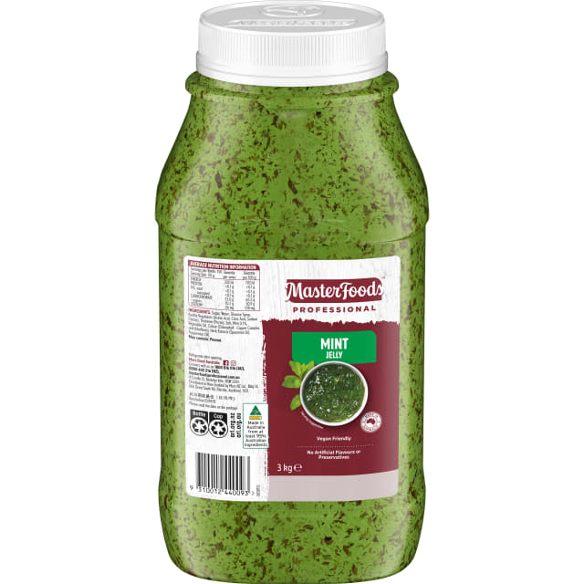 MASTERFOODS Mint Jelly 3kg Bulk Jar