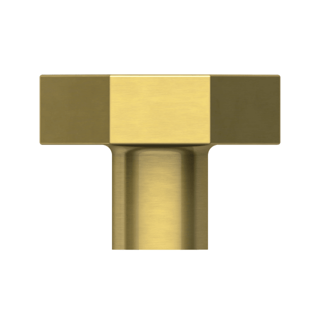 4441 Octagonal Facet Knob 1.375", In Heirloom Brass