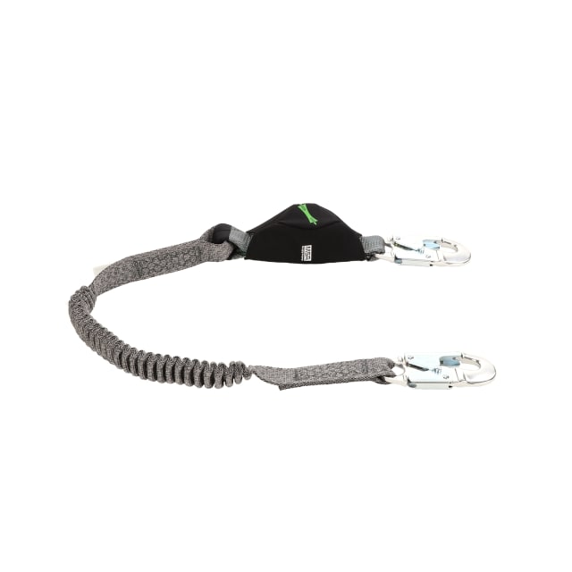 V-Series Stretch single-leg energy absorbing lanyard, 6',36C small snaphooks
