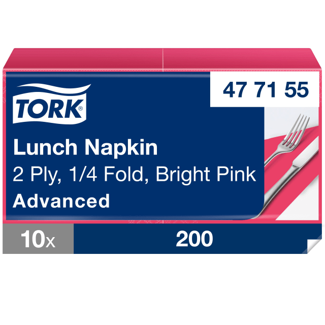 Tork Bright Pink Lunch Napkin