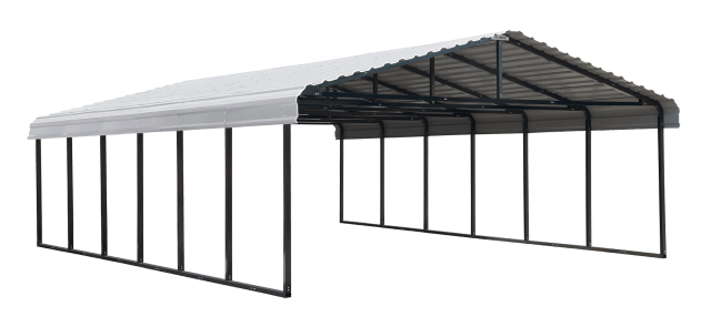 Arrow Galvanized Steel Carport, 20x29x7