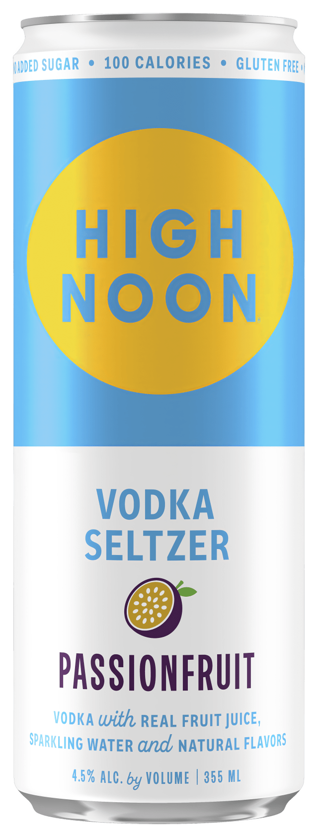 High Noon Passionfruit Vodka Hard Seltzer Single Serve 355ml Can