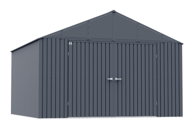 Elite Steel Storage Shed, 12X12, Anthracite