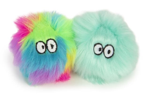 SmartyKat Fuzzy Friends Catnip Ball Cat Toy, Pure & Potent Catnip for Batting & Pouncing for Cats & Kittens, Multi-Color, Set of 2