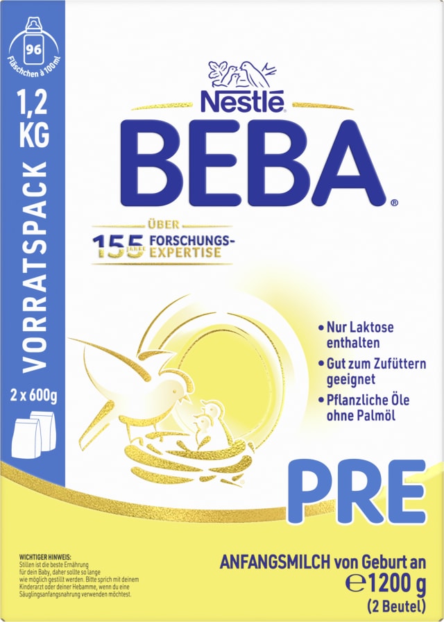 BEBA PRE Anfangsmilch von Geburt an, 1200g