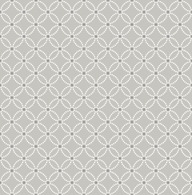 Kinetic Grey Geometric Floral Wallpaper